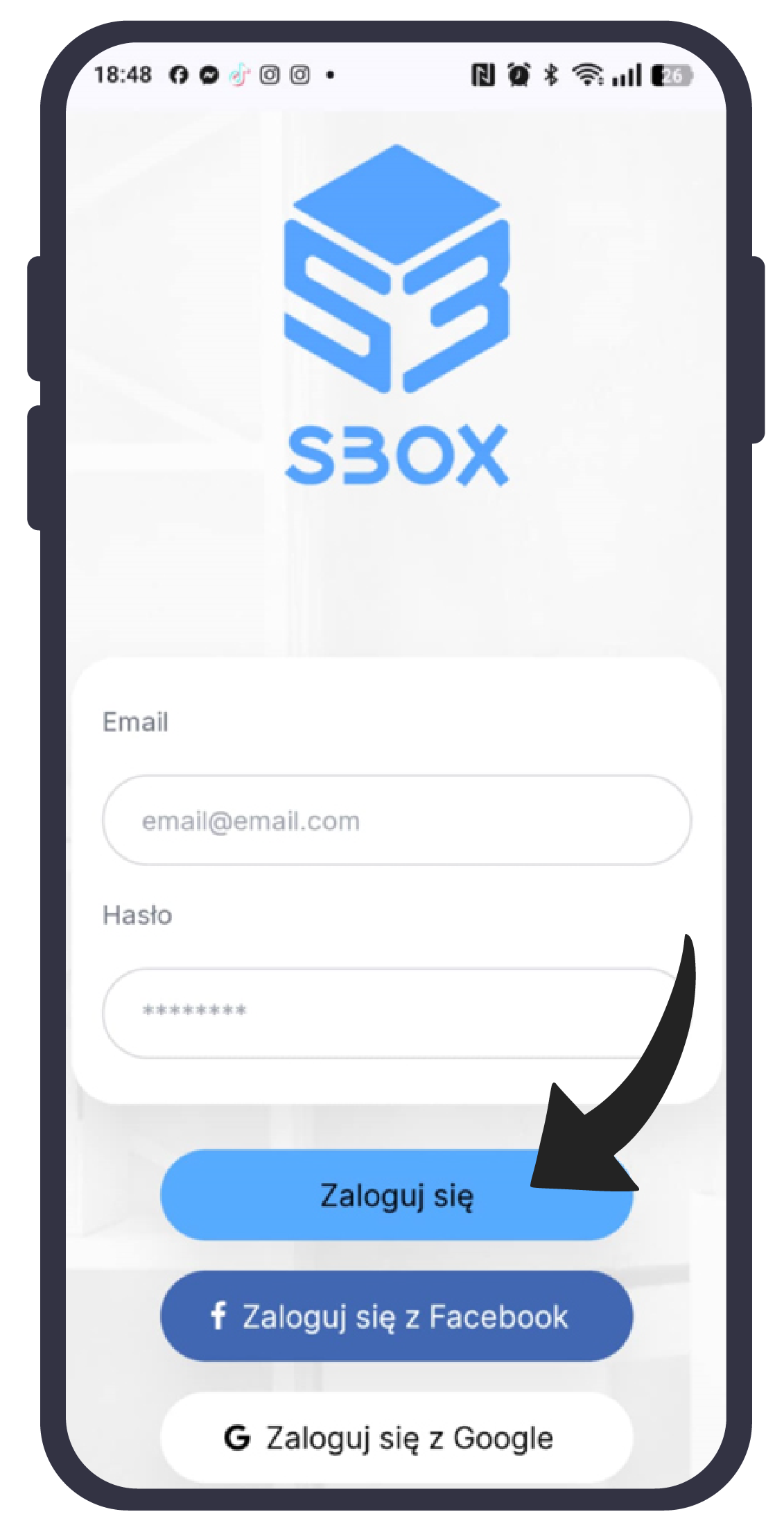 KROK 1.  Zaloguj się